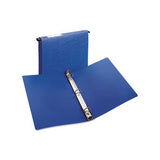 Hanging Storage Flexible Non-view Binder With Round Rings, 3 Rings, 1" Capacity, 11 X 8.5, Blue
