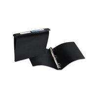Hanging Storage Flexible Non-view Binder With Round Rings, 3 Rings, 1" Capacity, 11 X 8.5, Black
