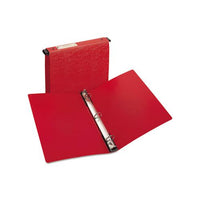 Hanging Storage Flexible Non-view Binder With Round Rings, 3 Rings, 1" Capacity, 11 X 8.5, Red