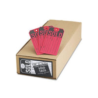 Sold Tags, Paper, 4 3-4 X 2 3-8, Red-black, 500-box