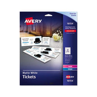 Printable Tickets W-tear-away Stubs, 97 Bright, 65lb, 8.5 X 11, White, 10 Tickets-sheet, 20 Sheets-pack