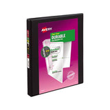 Durable View Binder With Durahinge And Slant Rings, 3 Rings, 0.5" Capacity, 11 X 8.5, Black