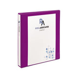 Durable View Binder With Durahinge And Slant Rings, 3 Rings, 1" Capacity, 11 X 8.5, Purple