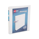 Showcase Economy View Binder With Round Rings, 3 Rings, 0.5" Capacity, 11 X 8.5, White