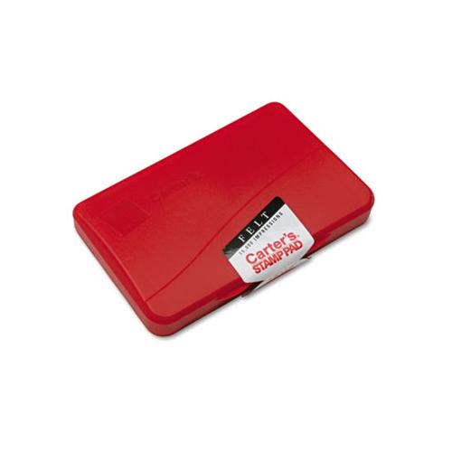 Pre-inked Felt Stamp Pad, 4.25 X 2.75, Red