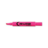 Hi-liter Desk-style Highlighters, Chisel Tip, Fluorescent Pink, Dozen