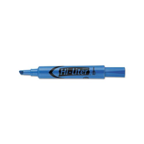 Hi-liter Desk-style Highlighters, Chisel Tip, Fluorescent Blue, Dozen
