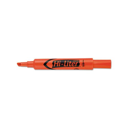 Hi-liter Desk-style Highlighters, Chisel Tip, Fluorescent Orange, Dozen