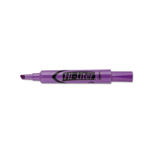 Hi-liter Desk-style Highlighters, Chisel Tip, Fluorescent Purple, Dozen