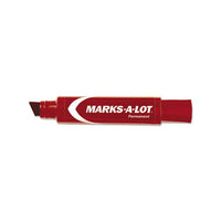 Marks A Lot Extra-large Desk-style Permanent Marker, Extra-broad Chisel Tip, Red