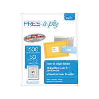 Labels, 0.66 X 3.44, White, 30-sheet, 50 Sheets-box