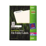 Ecofriendly Permanent File Folder Labels, 0.66 X 3.44, White, 30-sheet, 50 Sheets-pack