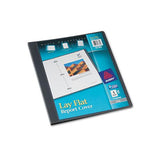 Lay Flat View Report Cover With Flexible Fastener, Letter, 1-2" Cap, Clear-gray