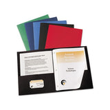 Two-pocket Folder, Prong Fastener, Letter, 1-2" Capacity, Dark Blue, 25-box