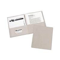 Two-pocket Folder, 40-sheet Capacity, Gray, 25-box