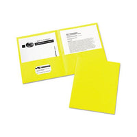 Two-pocket Folder, 40-sheet Capacity, Yellow, 25-box