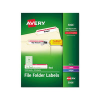 Permanent Trueblock File Folder Labels With Sure Feed Technology, 0.66 X 3.44, White, 30-sheet, 50 Sheets-box