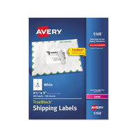 Shipping Labels W- Trueblock Technology, Laser Printers, 3.5 X 5, White, 4-sheet, 100 Sheets-box