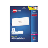 Easy Peel White Address Labels W- Sure Feed Technology, Laser Printers, 1 X 4, White, 20-sheet, 25 Sheets-pack