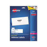 Easy Peel White Address Labels W- Sure Feed Technology, Laser Printers, 1.33 X 4, White, 14-sheet, 25 Sheets-pack