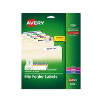 Permanent Trueblock File Folder Labels With Sure Feed Technology, 0.66 X 3.44, White, 30-sheet, 25 Sheets-pack