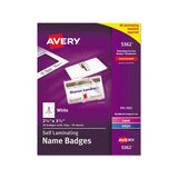 Self-laminating Laser-inkjet Printer Badges, 2 1-4 X 3 1-2, White, 30-box