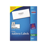 Copier Mailing Labels, Copiers, 1.38 X 2.81, White, 24-sheet, 100 Sheets-box