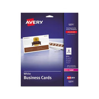 Printable Microperforated Business Cards With Sure Feed Technology, Laser, 2 X 3.5, White, Uncoated, 250-pack