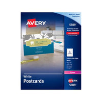 Postcards For Laser Printers, 4 X 6, Uncoated White, 2-sheet, 100-box