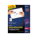 Repositionable Shipping Labels W-surefeed, Laser, 3 1-3 X 4, White, 600-box