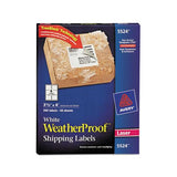 Waterproof Shipping Labels With Trueblock And Sure Feed, Laser Printers, 3.33 X 4, White, 6-sheet, 50 Sheets-pack