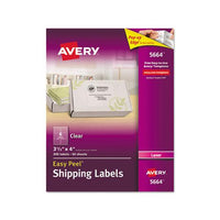 Matte Clear Easy Peel Mailing Labels W- Sure Feed Technology, Laser Printers, 3.33 X 4, Clear, 6-sheet, 50 Sheets-box