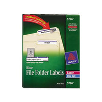 Permanent Trueblock File Folder Labels With Sure Feed Technology, 0.66 X 3.44, White, 30-sheet, 50 Sheets-box