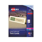 Large Embossed Tent Card, Ivory, 3 1-2 X 11, 1 Card-sheet, 50-box
