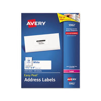 Easy Peel White Address Labels W- Sure Feed Technology, Laser Printers, 1.33 X 4, White, 14-sheet, 250 Sheets-box