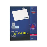 High-visibility Permanent Laser Id Labels, 1 X 2 5-8, Pastel Blue, 750-pack