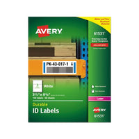 Durable Permanent Id Labels With Trueblock Technology, Laser Printers, 3.25 X 8.38, White, 3-sheet, 50 Sheets-pack