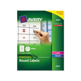 Removable Multi-use Labels, Inkjet-laser Printers, 1" Dia., White, 63-sheet, 15 Sheets-pack