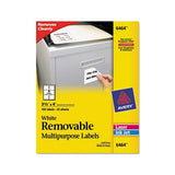 Removable Multi-use Labels, Inkjet-laser Printers, 3.33 X 4, White, 6-sheet, 25 Sheets-pack