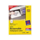 Removable Multi-use Labels, Inkjet-laser Printers, 8.5 X 11, White, 25-pack