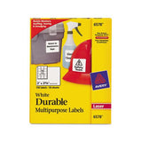 Durable Permanent Id Labels With Trueblock Technology, Laser Printers, 2 X 2.63, White, 15-sheet, 50 Sheets-pack