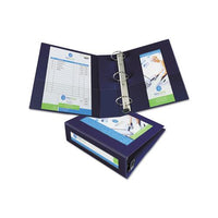 Framed View Heavy-duty Binders, 3 Rings, 3" Capacity, 11 X 8.5, Navy Blue