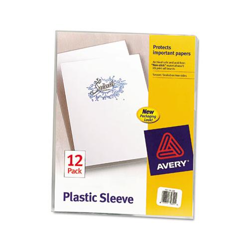 Clear Plastic Sleeves, Letter Size, Clear, 12-pack