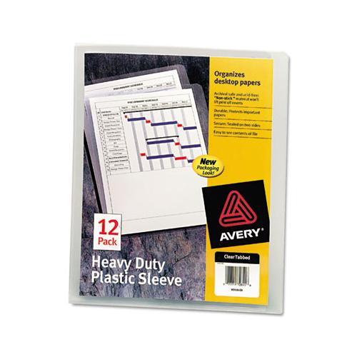 Heavy-duty Plastic Sleeves, Letter Size, Clear, 12-pack
