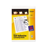 Clear Self-adhesive Laminating Sheets, 3 Mil, 9" X 12", Matte Clear, 10-pack