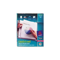 Quick Top & Side Loading Sheet Protectors, Letter, Diamond Clear, 50-box
