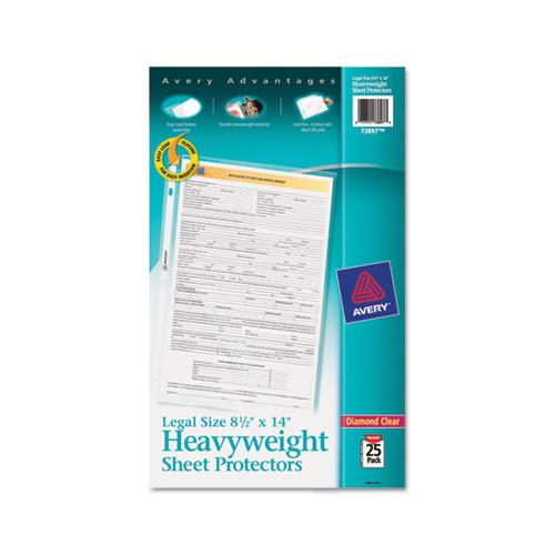 Top-load Polypropylene Sheet Protector, Heavy, Legal, Diamond Clear, 25-pack