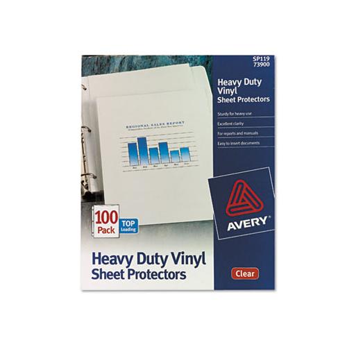 Top-load Vinyl Sheet Protectors, Heavy Gauge, Letter, Clear, 100-box