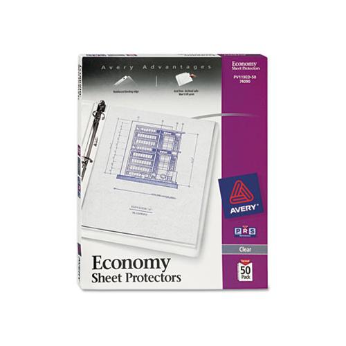 Top-load Sheet Protector, Economy Gauge, Letter, Clear, 50-box