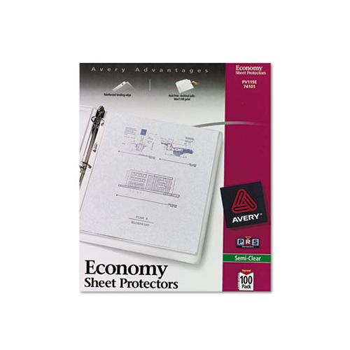 Top-load Sheet Protector, Economy Gauge, Letter, Semi-clear, 100-box